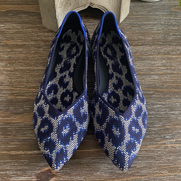 Rothy's Shoes - Rothy's The Point Il Indigo Cat Slip On Pointed Flats Womens 7.5